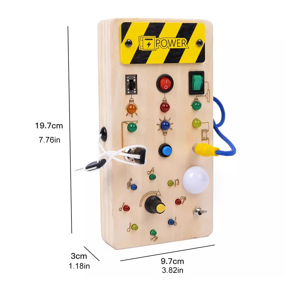 Montessori Busy Board Schalttafel – Ideal für unterwegs