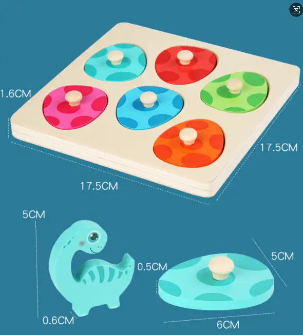 Montessori Holzspielzeug Dino Eier