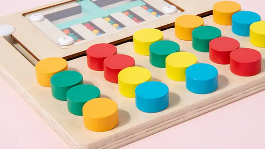 Montessori trælegetøj læringsspil labyrint