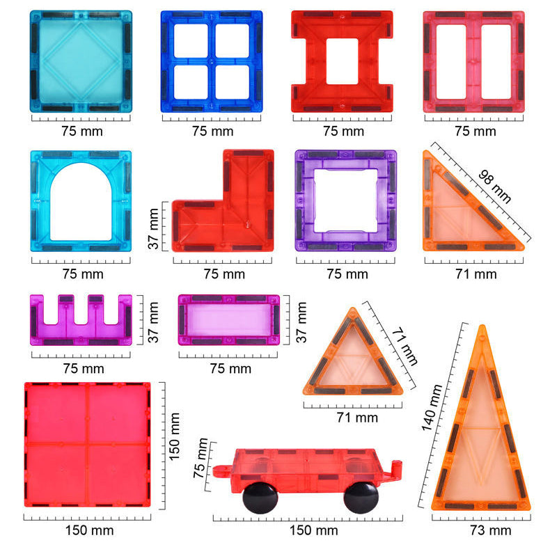 Montessori Magnetbausteine – STEM Auto & Truck Set