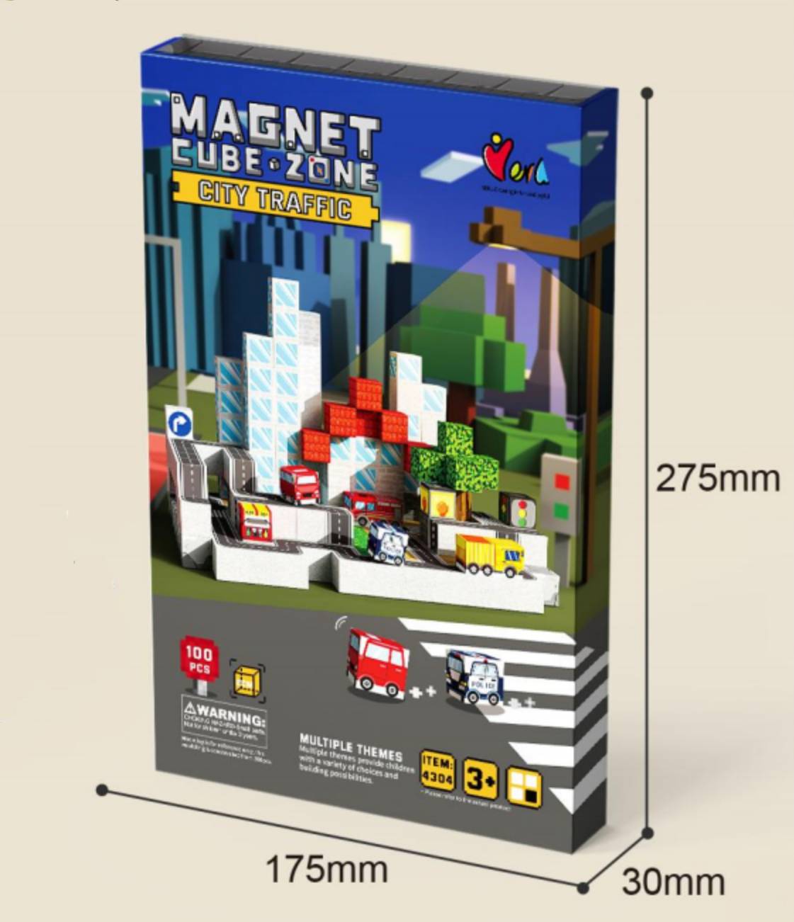 Verpackung der Magnetbausteine Stadtverkehr 2 cm City Traffic Spielwelt