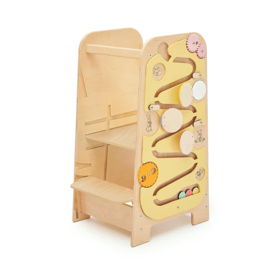 Tour d'apprentissage 5-en-1 Montessori & station Busy Board
