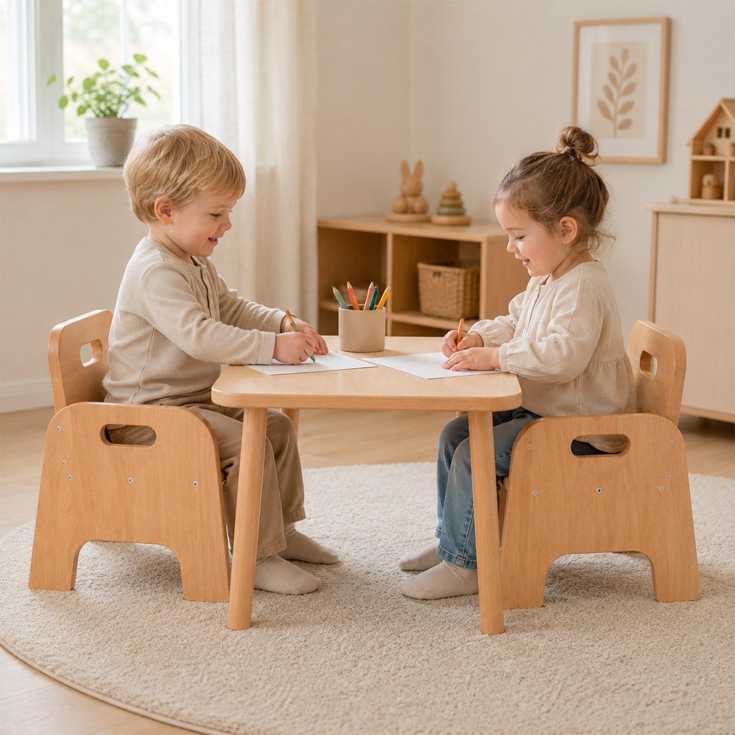 Chaise Montessori pour tout-petit en bois – chaise basse pour enfant dès 1 an