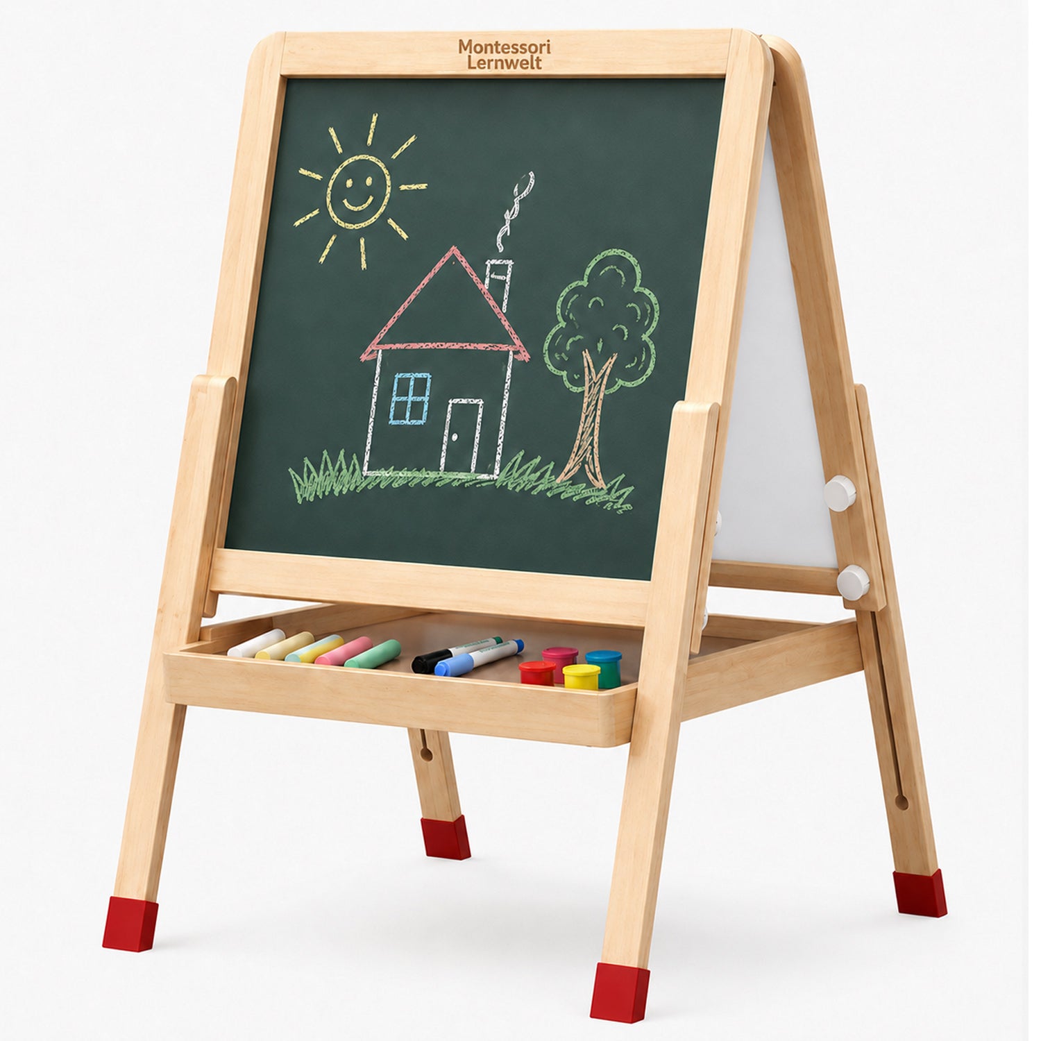 2 montessori-kinder-staffelei-familie-kreativ-spielen