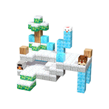 Montessori Magnetbausteine Original-Eiswelt – Winter Edition