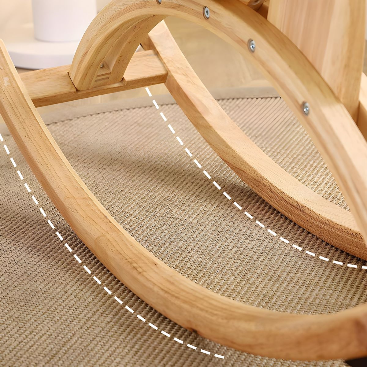 Solid Wood Rocking Horse Natural Wood
