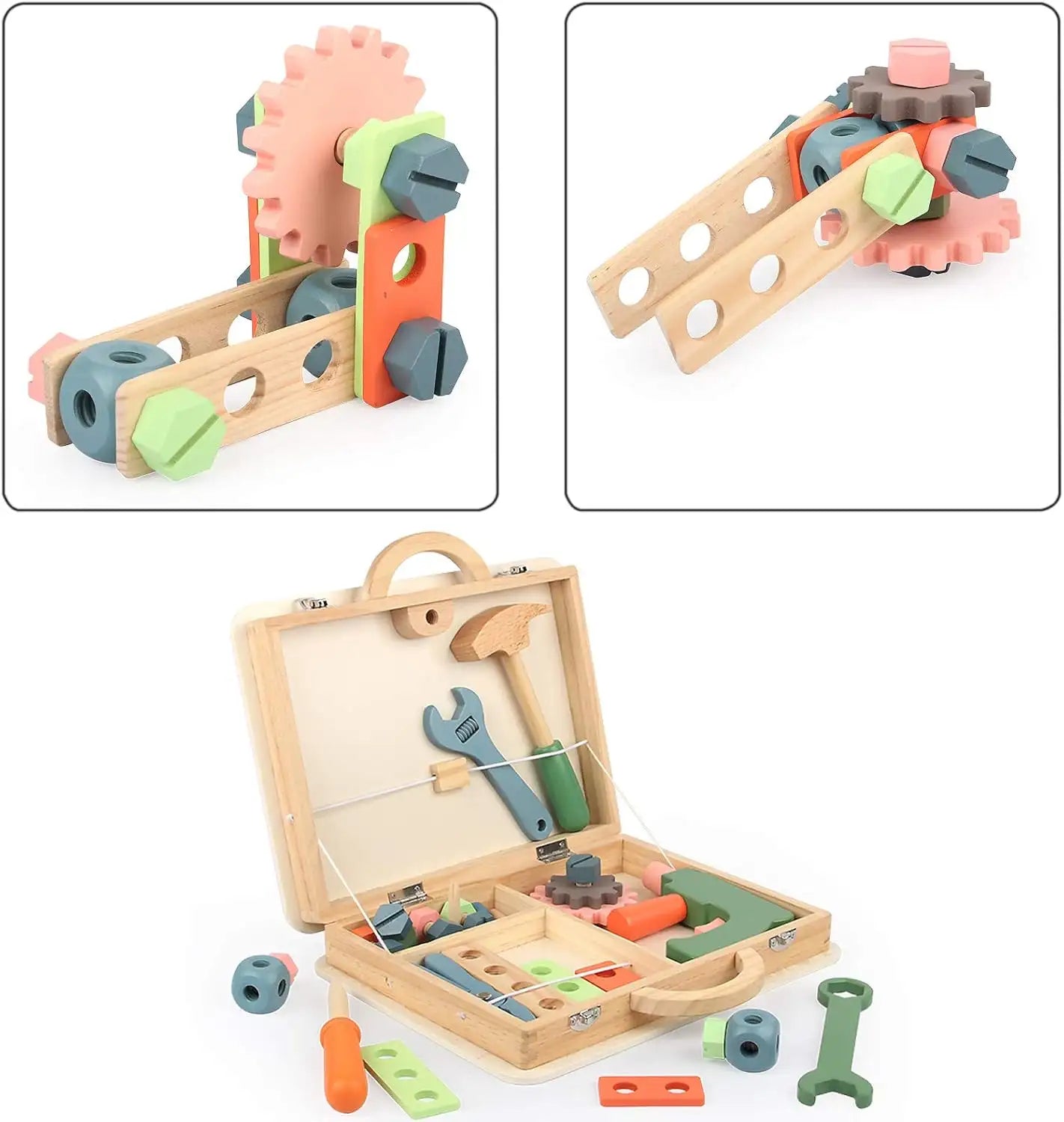 Montessori Wooden Toy Toolbox