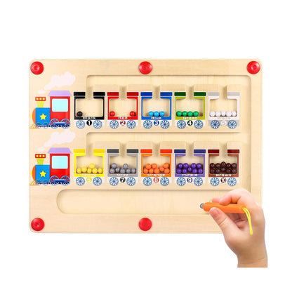 Montessori trælabyrint 3D – magnetisk fingerfærdighedsspil