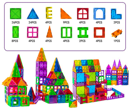 Montessori Magnetbausteine – STEM Auto & Truck Set
