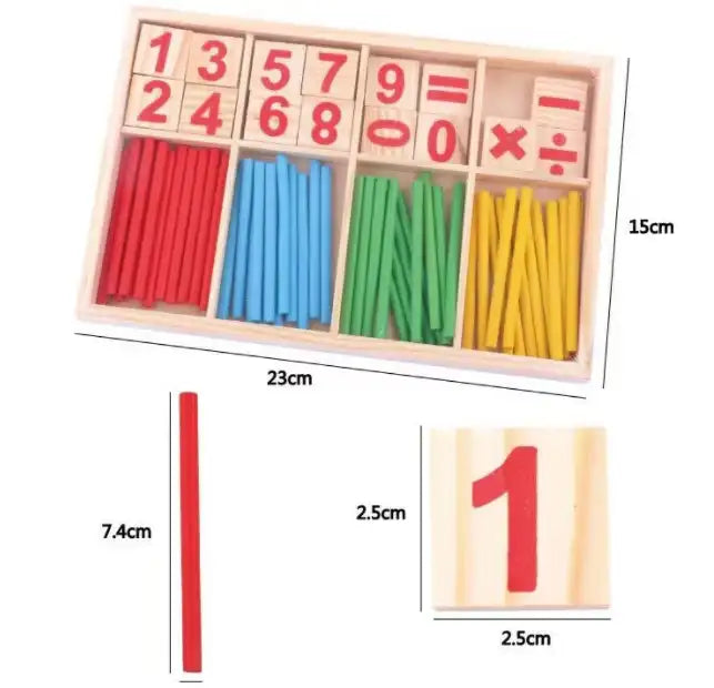 Montessori Mathematik Spielzeug – Zahlen und Stäbchen
