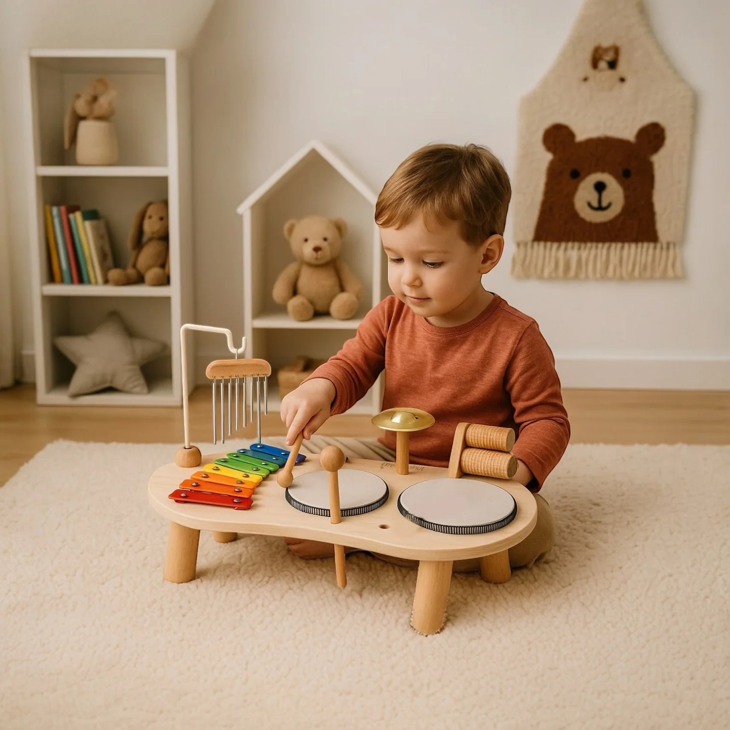 Table d'activité musicale Montessori – Son et rythme
