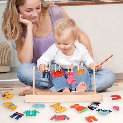 Puzzle d'habillage Montessori – Jeu de motricité et d'apprentissage