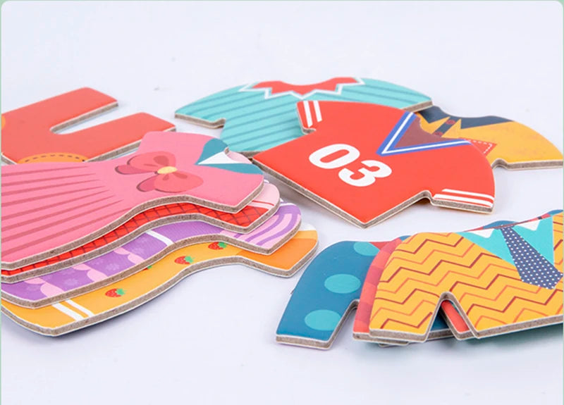Puzzle d'habillage Montessori – Jeu de motricité et d'apprentissage