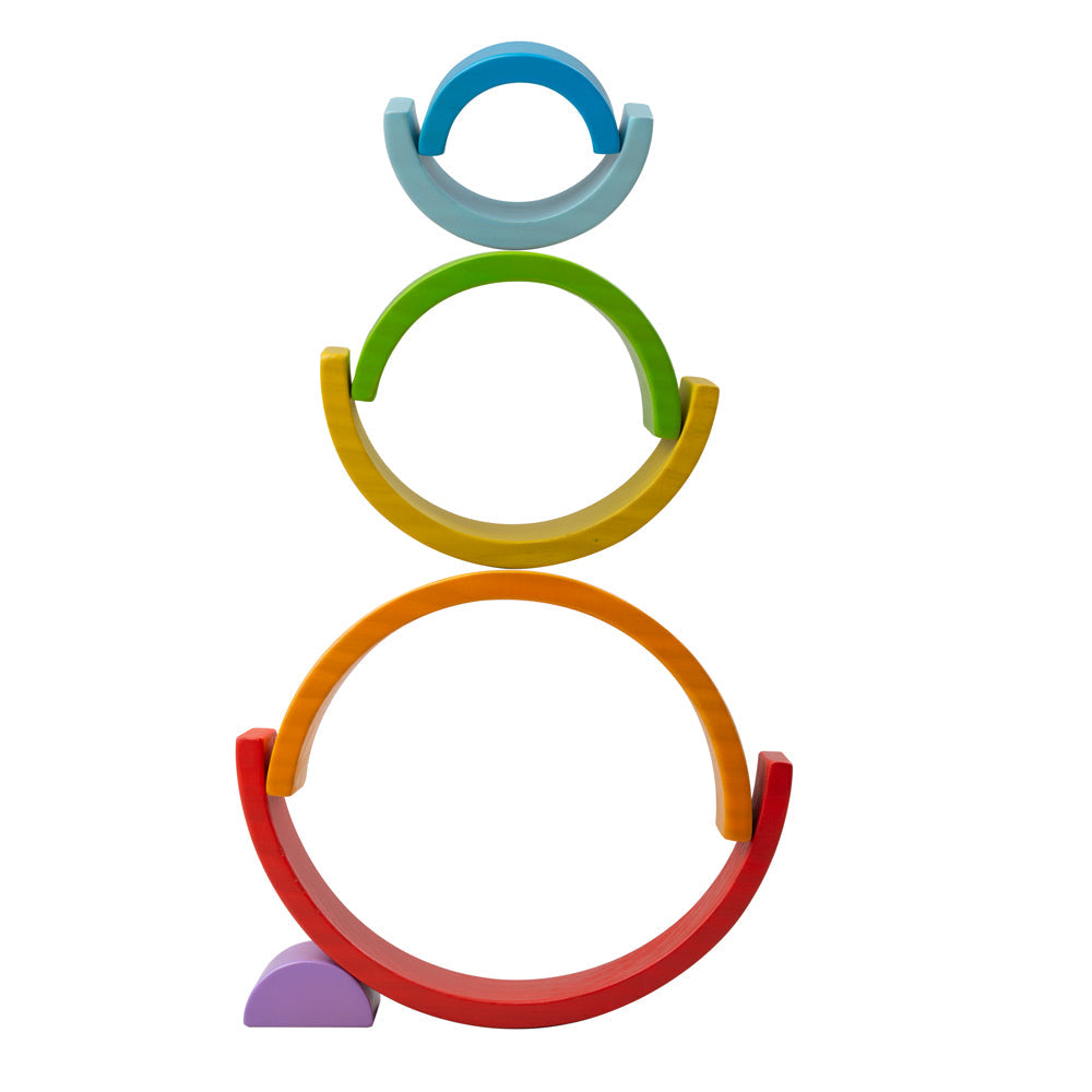 Montessori stablelegetøj – træ regnbue