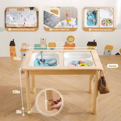 Table sensorielle Montessori – Table d'activité réglable en hauteur 2 positions
