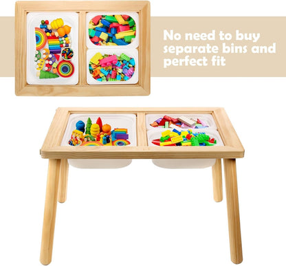 Table sensorielle Montessori – Table d'activité réglable en hauteur 2 positions