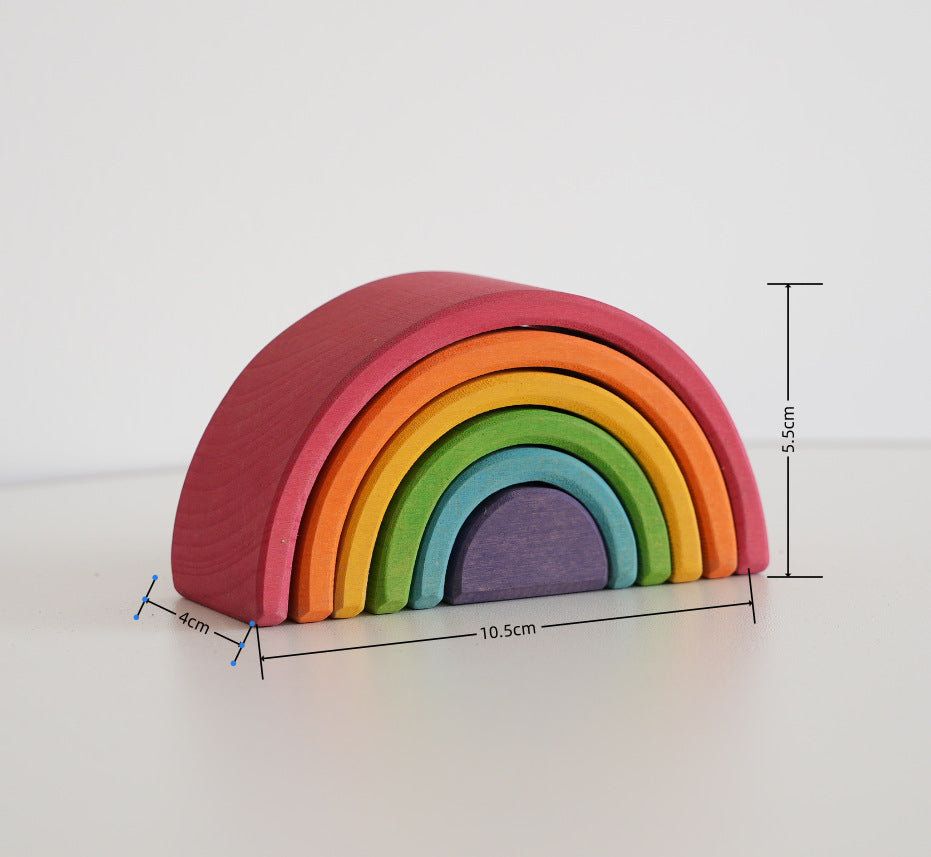 Montessori stablelegetøj – træ regnbue