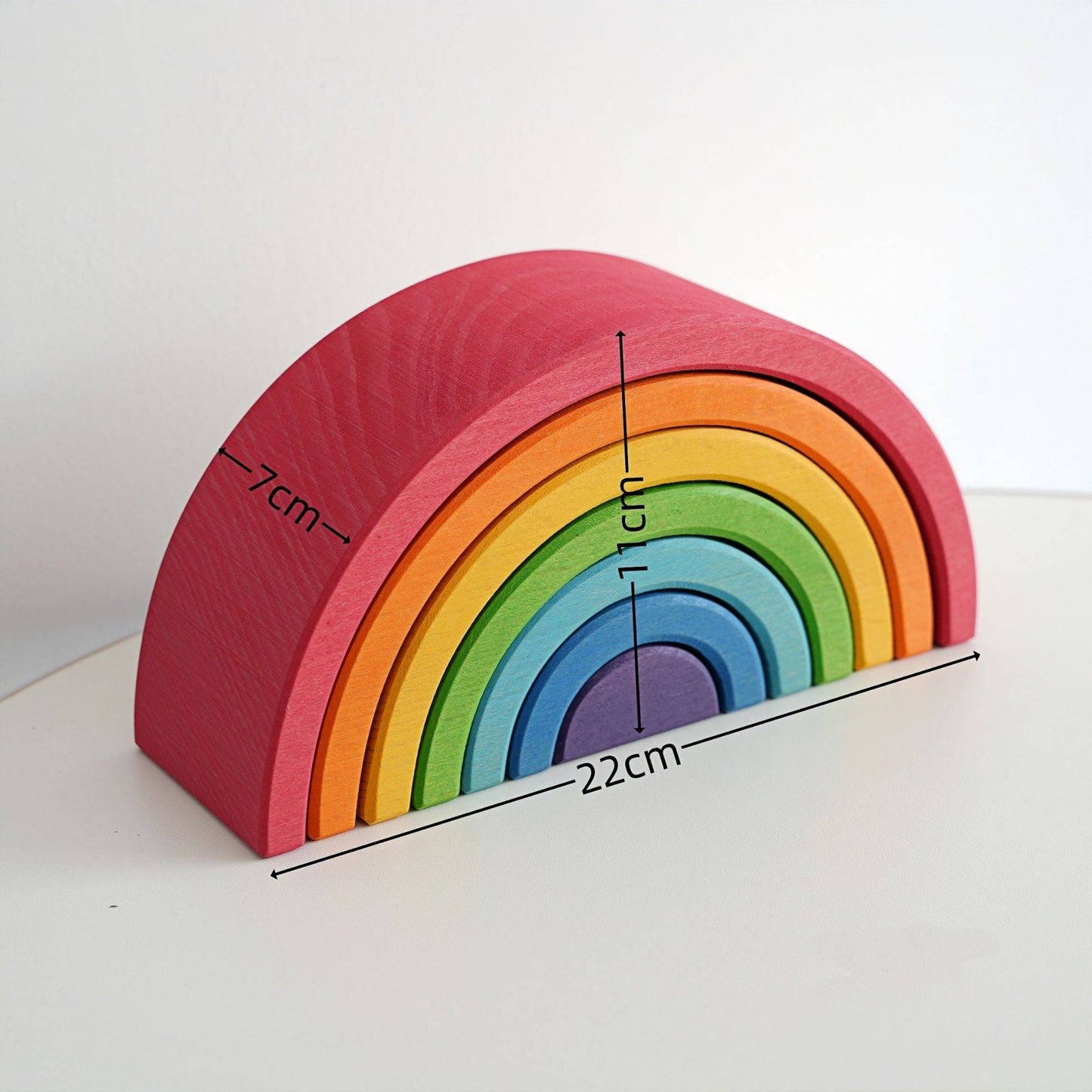 Montessori stablelegetøj – træ regnbue
