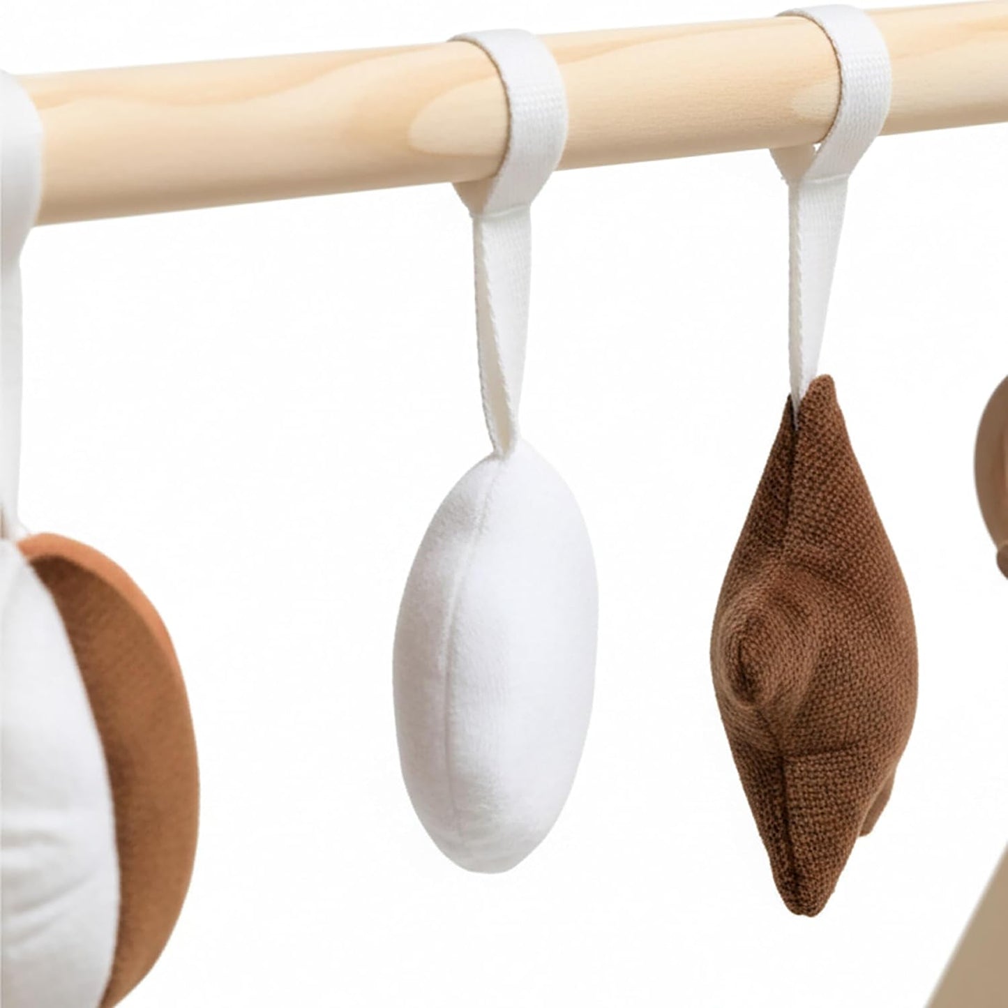 Detailansicht der Holzverarbeitung vom Baby Gym