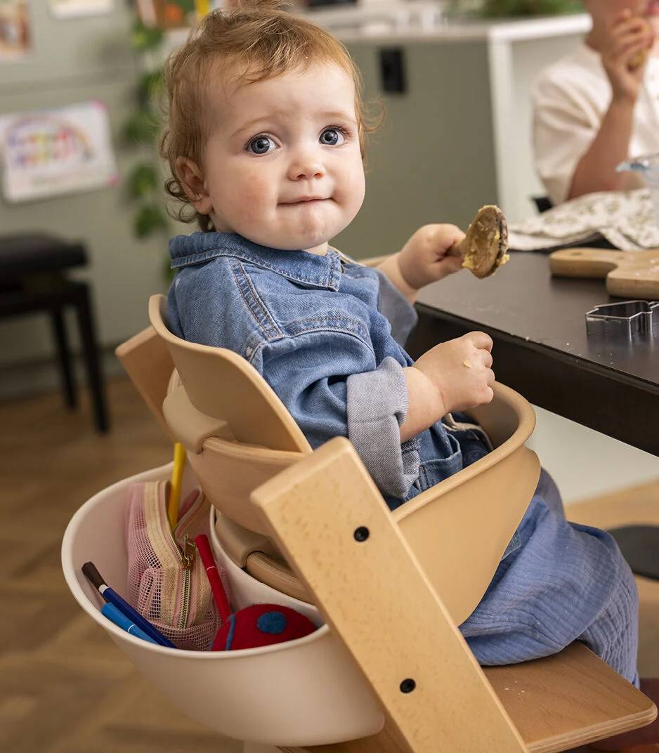 Kinder Hoge Stoel Hout Verstelbaar – Montessori Kinderstoel Massief Hout Baby Stoel Stevig
