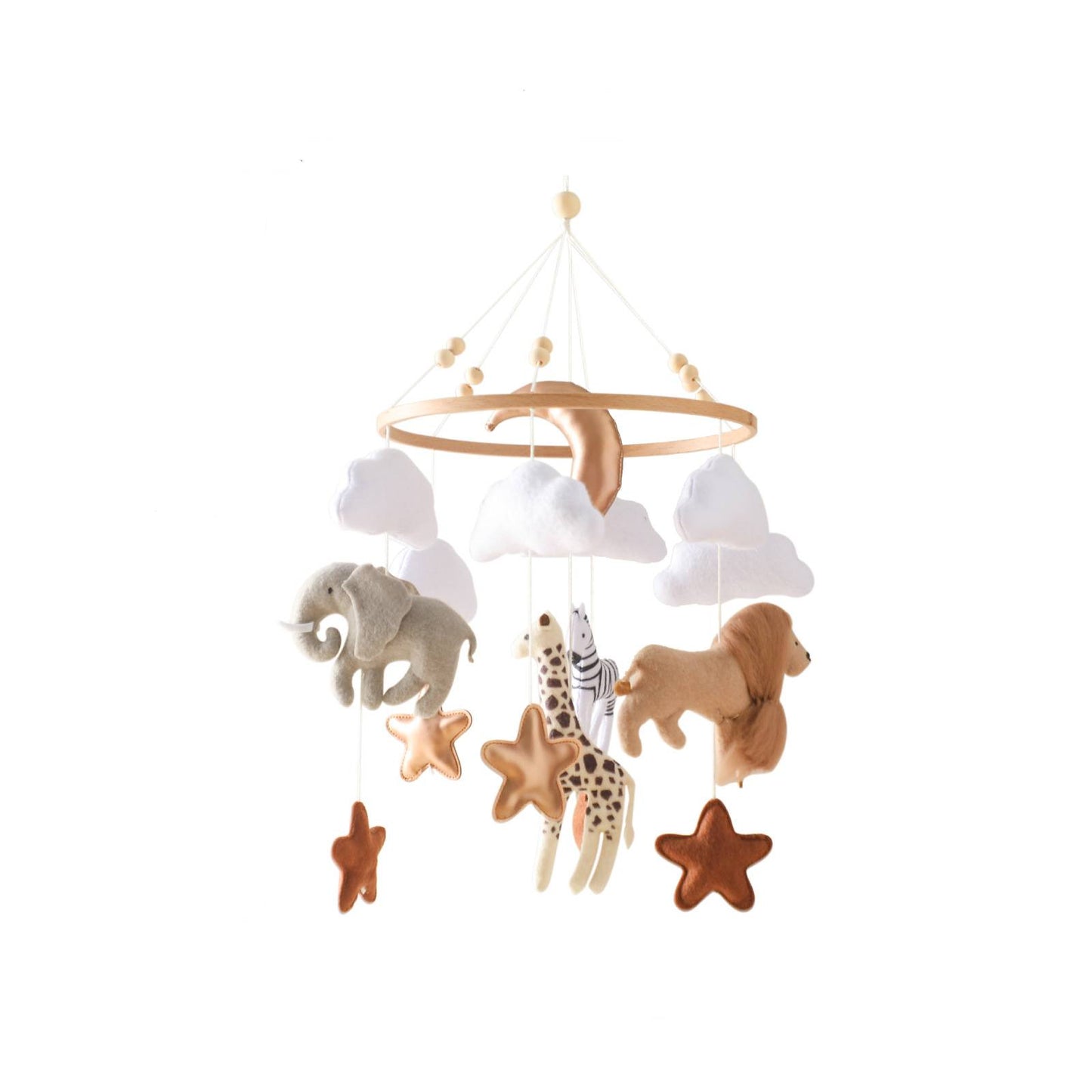 Montessori Baby Mobile aus Filz & Holz – für Babybett und Kinderzimmer