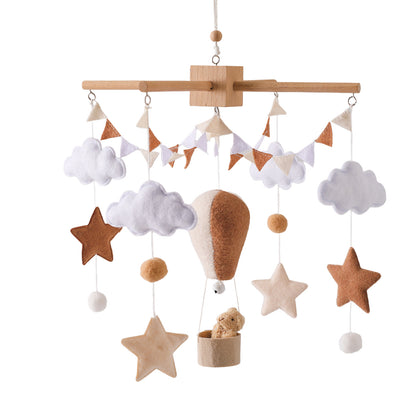 Montessori Baby Mobile aus Filz & Holz – für Babybett und Kinderzimmer