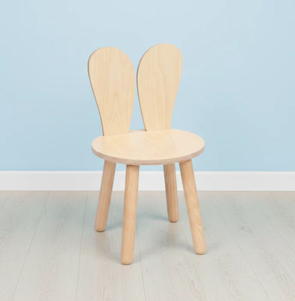 Bunny Kinderstuhl aus Holz in Weiß
