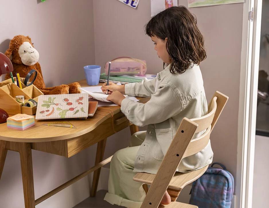 Kinder Hoge Stoel Hout Verstelbaar – Montessori Kinderstoel Massief Hout Baby Stoel Stevig