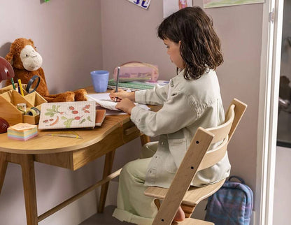 Kinder Hoge Stoel Hout Verstelbaar – Montessori Kinderstoel Massief Hout Baby Stoel Stevig