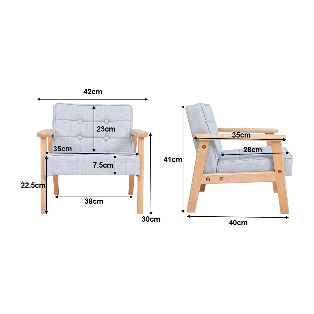 Kinder Sofa Holz Grau Blau Buchenholz Kindersessel 1 Sitzer 2 Sitzer Kinderzimmer Möbel