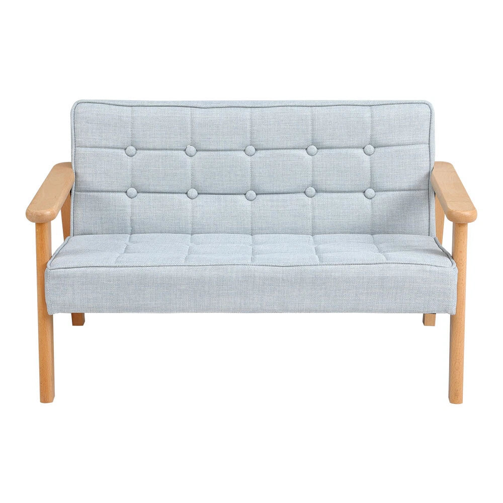 Kinder Sofa Holz Grau Blau Buchenholz Kindersessel 1 Sitzer 2 Sitzer Kinderzimmer Möbel