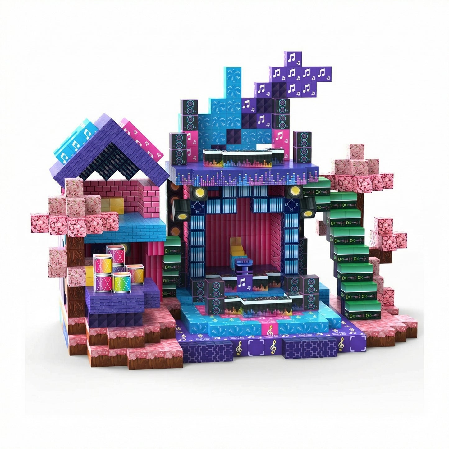 Magnetische Bausteine Electric Carnival 2 cm – 120 Teile