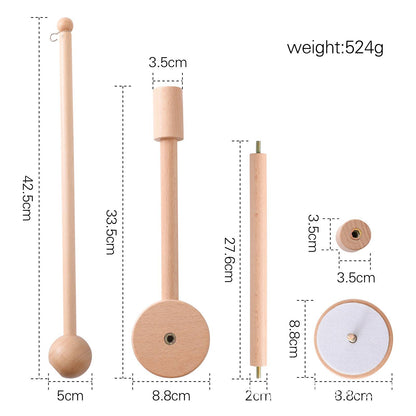 Buchenholz Mobile-Halter fürs Babybett – 2-stufig & 360° drehbar