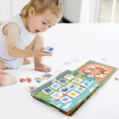Montessori babyboek – voelboek & leerspeelgoed (Engelse woorden)