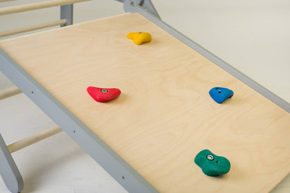 Pikler klimdriehoek van hout – 2/3 secties met helling