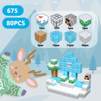 Montessori Magnetbausteine Original-Eiswelt – Winter Edition