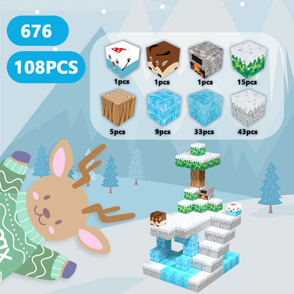 Montessori Magnetbausteine Original-Eiswelt – Winter Edition