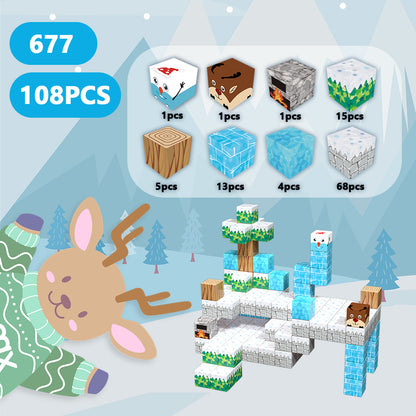 Montessori Magnetbausteine Original-Eiswelt – Winter Edition