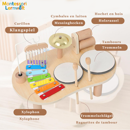 Table d'activité musicale Montessori – Son et rythme