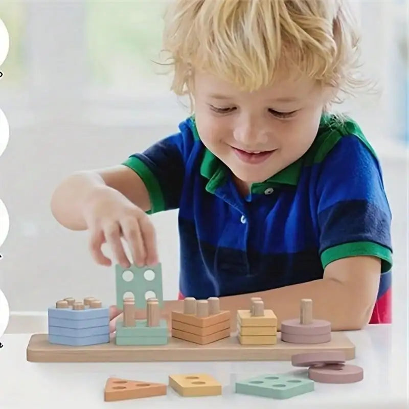 Montessori formsorteringsleksak i trä