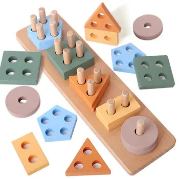 Montessori formsorteringsleksak i trä