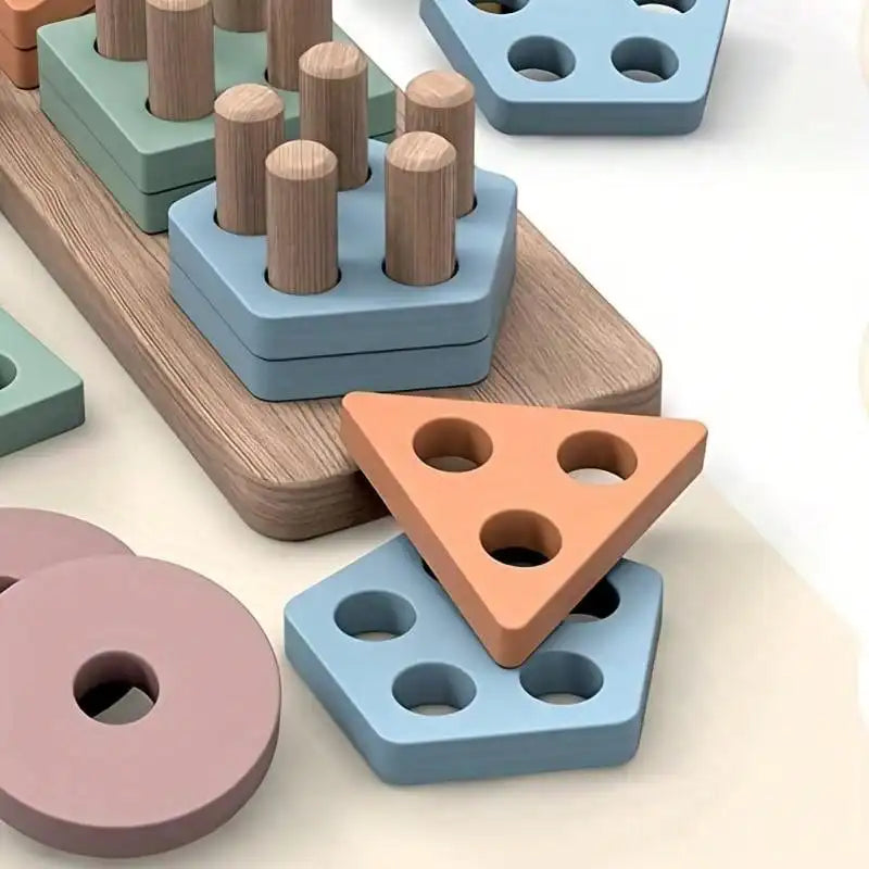 Montessori formsorteringsleksak i trä