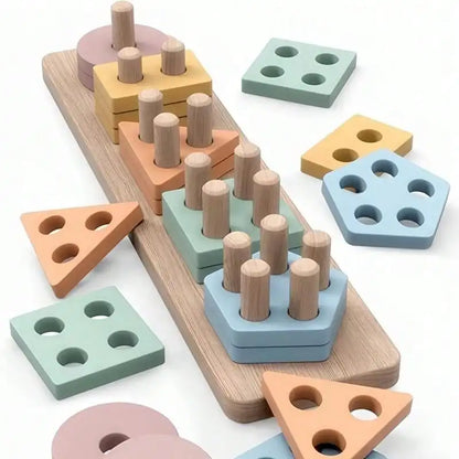 Montessori formsorteringsleksak i trä