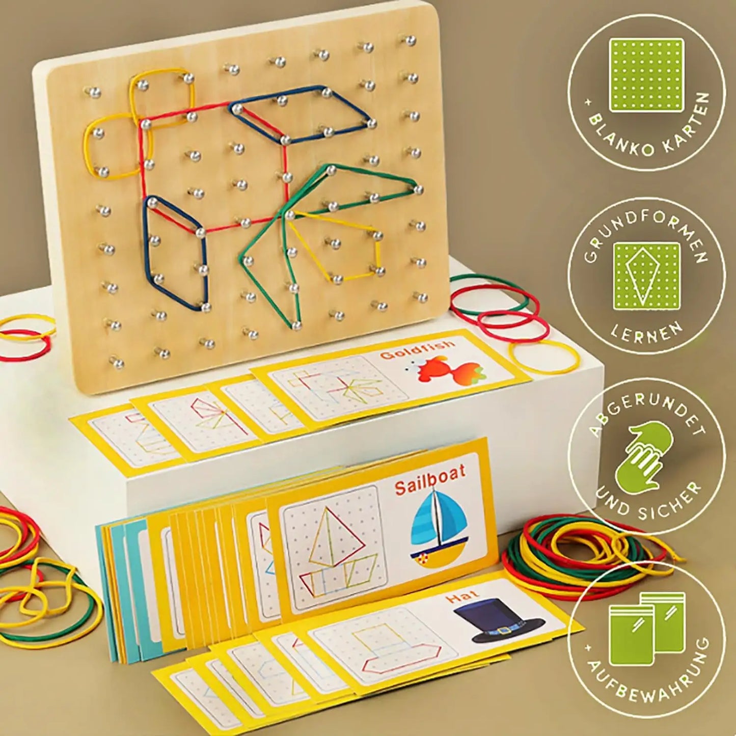 Montessori kreativt træ Geoboard