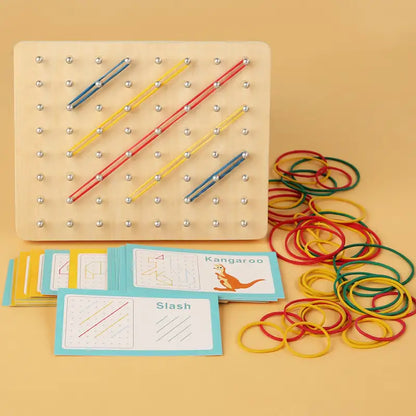 Montessori kreativt træ Geoboard