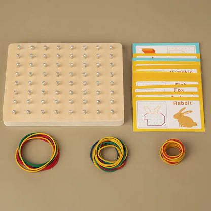 Montessori kreativt træ Geoboard
