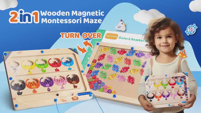 Jeu magnétique Montessori 2 en 1 Labyrinthe