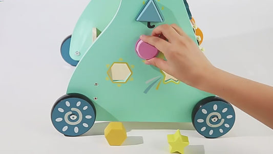 Montessori Lauflernwagen aus Holz – Motorikspielzeug für erste Schritte