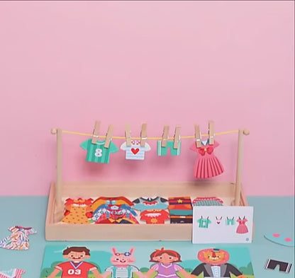 Puzzle d'habillage Montessori – Jeu de motricité et d'apprentissage