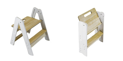 Klappbarer Tritthocker für Kinder – Platzsparend & Stabil aus Holz